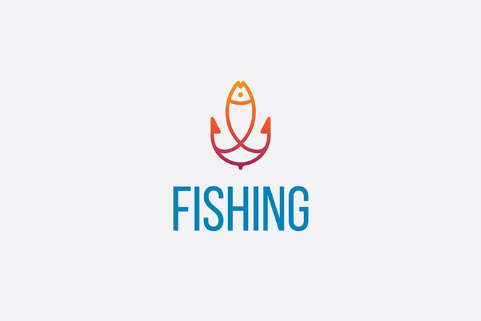 上海logo設計公司分享：2017年40個令人驚奇的Logo設計圖片欣賞-魚和錨的結合創意logo