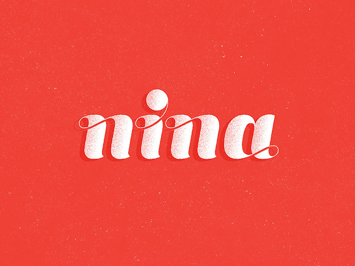 上海logo設計公司分享：40個創意純英文字母文字logo設計-nina 字母logo