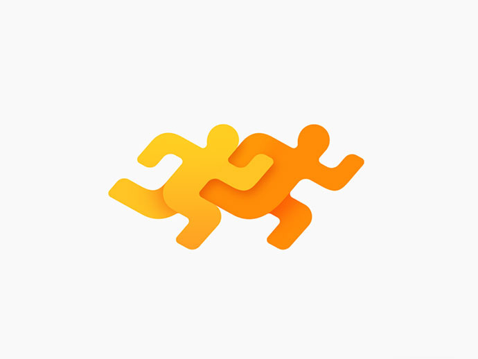 上海logo設計公司分享：2017年40個令人驚奇的Logo設計圖片欣賞-健身應用程序圖標logo