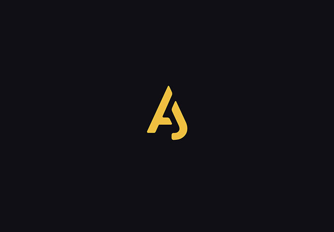 上海logo設計公司分享：40個創意純英文字母文字logo設計-字母AJ組合logo