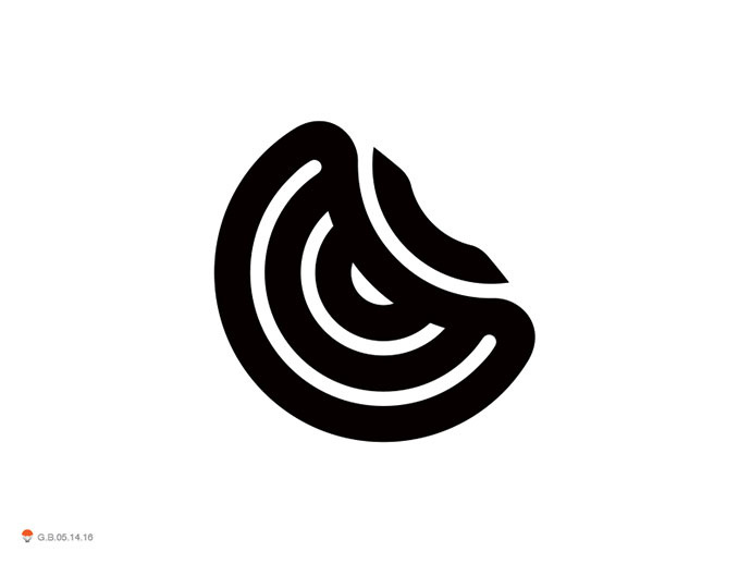 上海logo設計公司分享：2017年40個令人驚奇的Logo設計圖片欣賞-彎曲的圓logo
