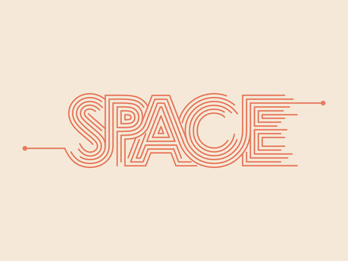 上海logo設計公司分享：40個創意純英文字母文字logo設計-space字母logo
