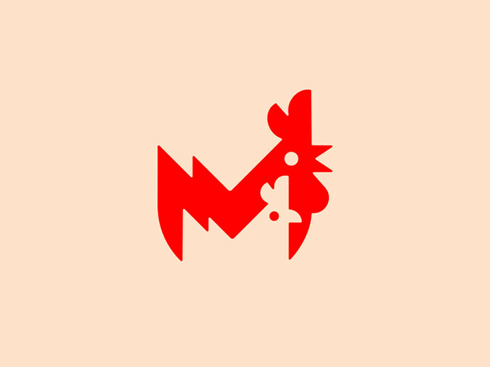 上海logo設計公司分享：2017年40個令人驚奇的Logo設計圖片欣賞-兩只鳥餐廳logo