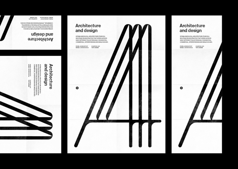 A44 建筑與室內設計公司品牌視覺識別形象設計logo設計-上海品牌設計公司