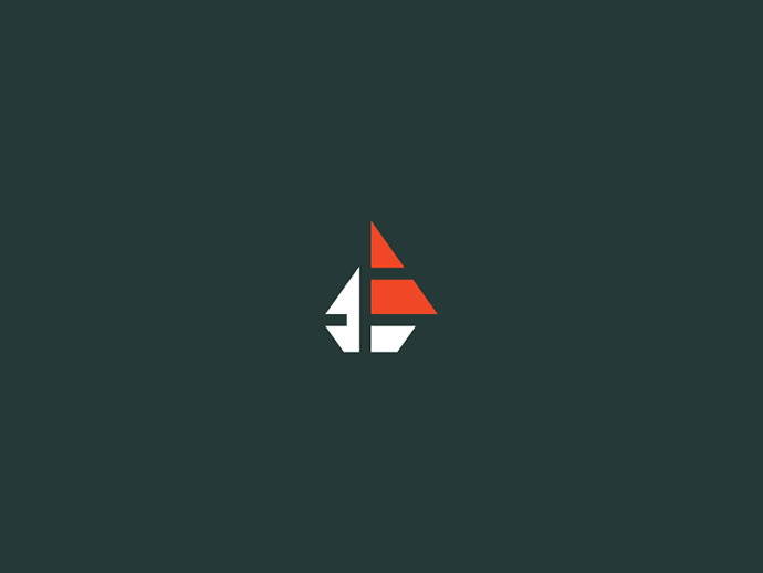 上海logo設計公司2016-2017年50個絕佳創意logo設計案例欣賞-船＆f //矢量logo