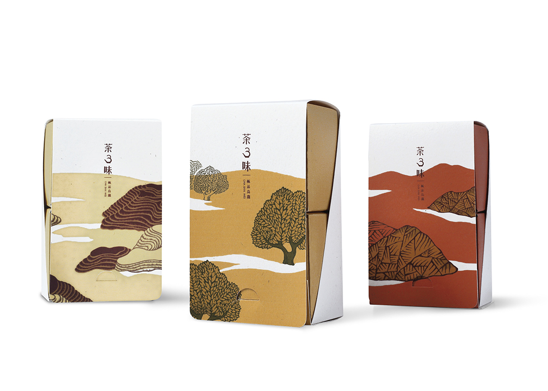 寫意插畫風(fēng)茶3味臺灣烏龍茶包裝設(shè)計-上海茶葉包裝設(shè)計公司