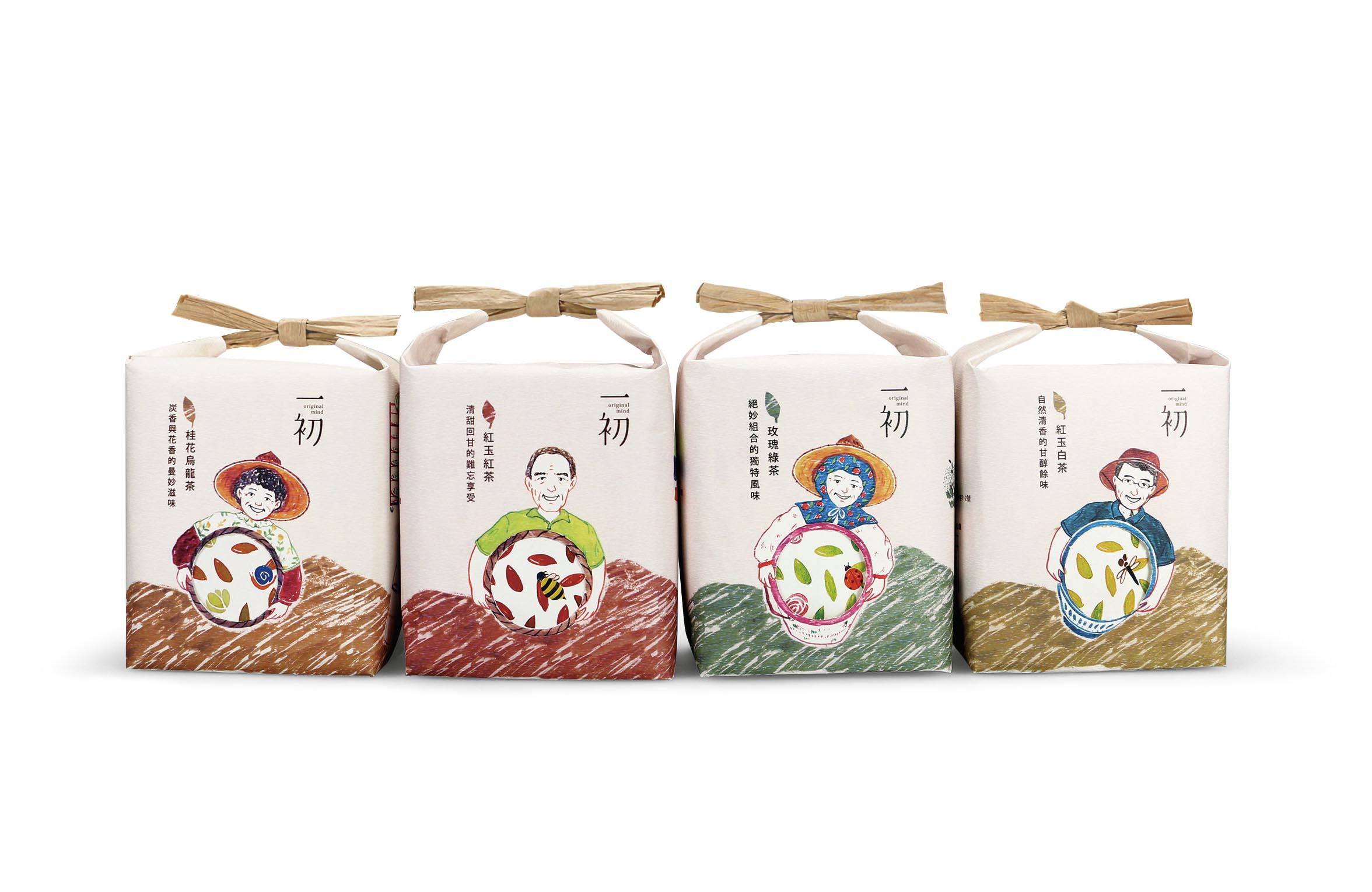 涂鴉插畫風格臺灣一初品牌有機茶葉包裝設計-上海包裝設計公司分享