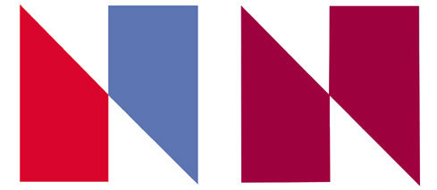 1976年NBC標志logo(左)和相當相似的NETV標志(右)-上海品牌logo設計公司 1976年NBC標志logo(左)和相當相似的NETV標志(右)-上海品牌logo設計公司