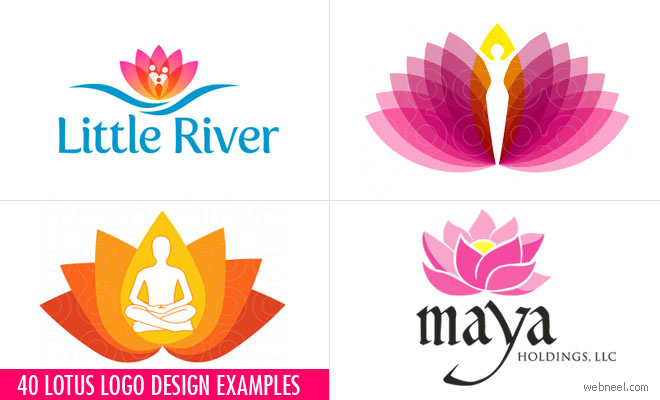 上海logo設計公司分享：40+創意蓮花Logo設計實例 Lotus Logo design