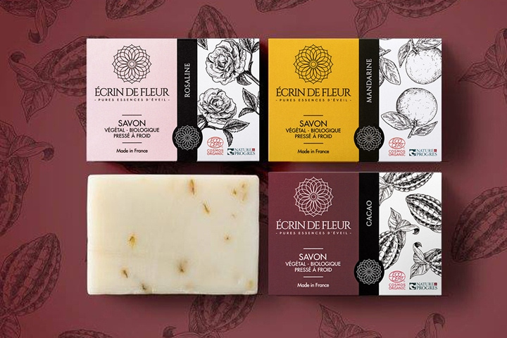 Ecrin De Fleur 精油皂天然肥皂包裝設計-上海包裝設計公司