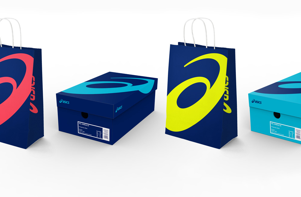 ASICS知名運動鞋品牌新視覺形象識別設計-鞋盒設計-上海品牌設計公司