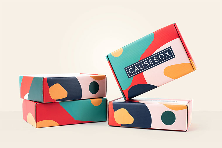 Causebox 秋季女性產品包裝設計幾何圖案風