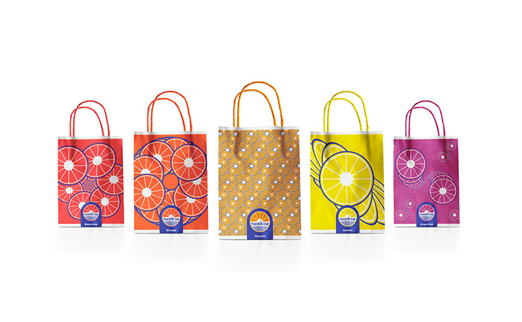 Sunkist 水果品牌logo設(shè)計VI設(shè)計-上海logo設(shè)計VI設(shè)計公司
