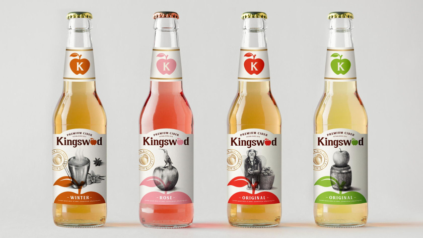 Kingswood蘋果酒包裝標簽設計
