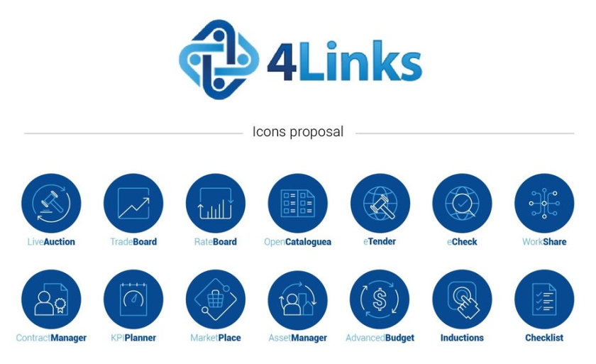 4Links圖標設計-網頁設計、網站開發、用戶界面和用戶體驗