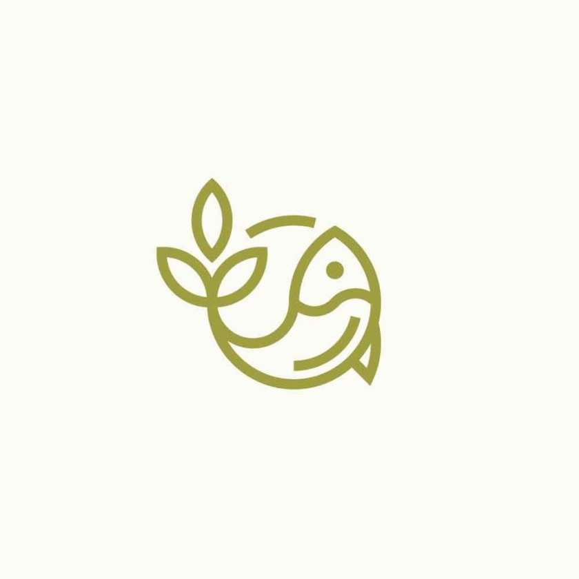 極簡主義標志設(shè)計-Aquaponics / permaculture農(nóng)場標志設(shè)計