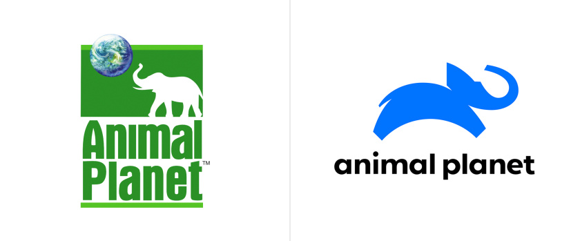 Haviv的動物星球電視頻道新logo設計，與地球同在的大象