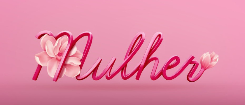 3D設計-Mulher 3D標志設計，3D型的華麗典范為花卉潮流帶來全新生活