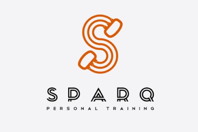 輪廓字體-Sparq個人訓練標志設計