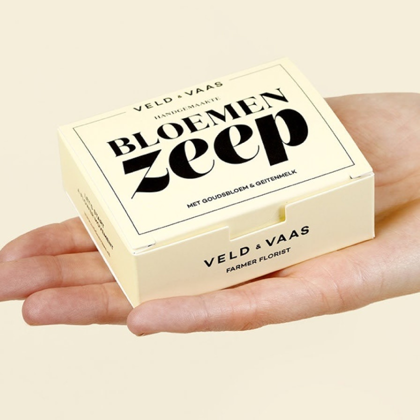 高對比度襯線字體-Bloemen Zeep盒子設計