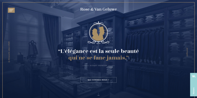 Rose＆Van Geluwe網頁設計