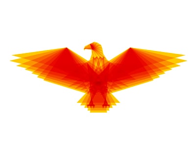 火紅的鳥logo設計