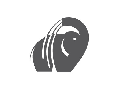 灰色灑水大象logo設(shè)計(jì)-上海logo設(shè)計(jì)公司