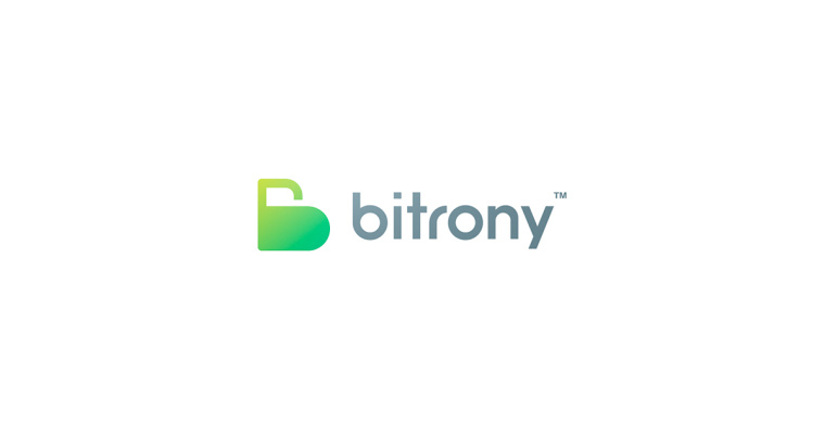 Bitrony 安全支付公司logo設(shè)計(jì)，字母B與鎖具的結(jié)合