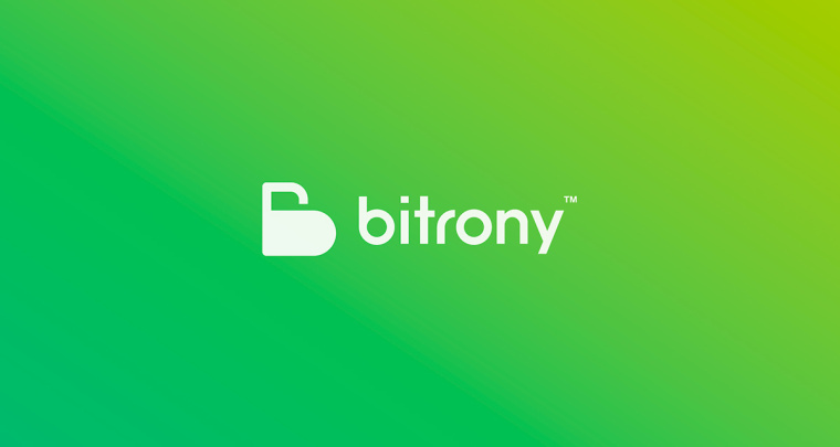Bitrony 安全支付公司logo設(shè)計(jì)，字母B與鎖具的結(jié)合