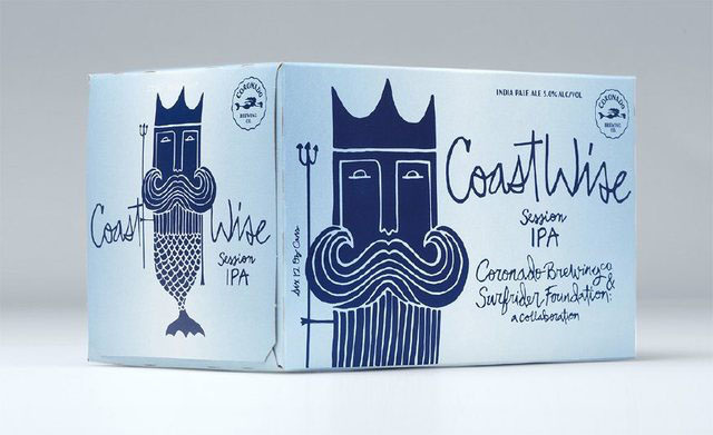 CoastWise啤酒包裝設計，居然將海王波塞冬畫成了人魚！