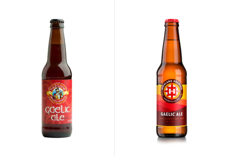 Highland Brewing啤酒包裝設(shè)計標(biāo)志設(shè)計，字母“H”與指南針巧妙的融合