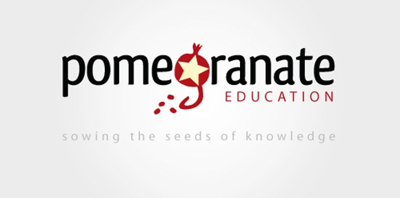 紅石榴與字母組合的石榴教育標志設計-上海標志設計公司欣賞