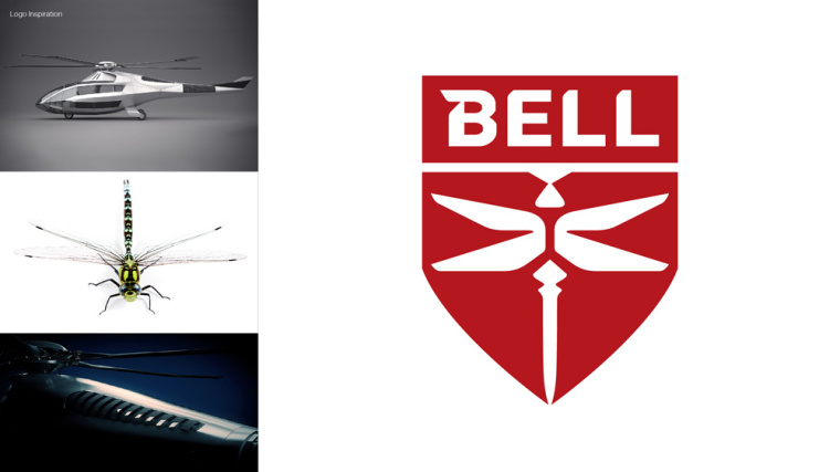 直升飛機公司航空公司Bell酷炫的標志設計，源自蜻蜓的造型靈感