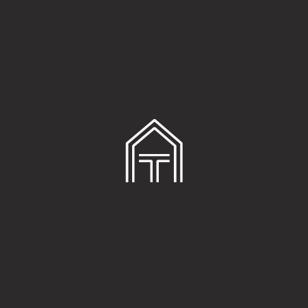 作為建筑構造的幾何形狀logo設計-簡單建筑組合logo設計