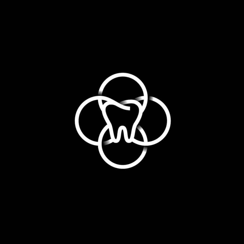 簡單的幾何形狀的logo設計-齒的曲線和紋理logo
