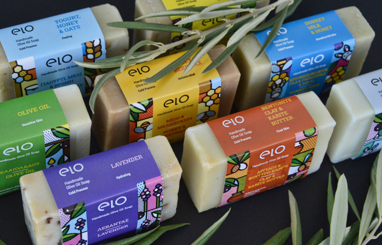 Elo 天然手工肥皂品牌波譜幾何藝術(shù)風(fēng)格包裝設(shè)計(jì)
