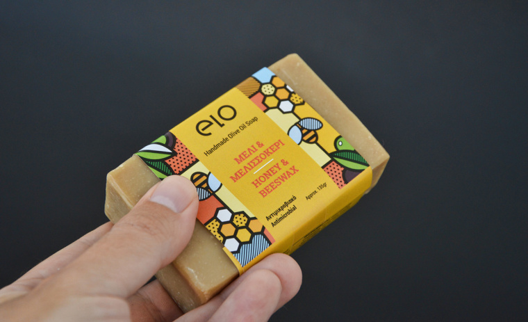 Elo 天然手工肥皂品牌波譜幾何藝術(shù)風(fēng)格包裝設(shè)計(jì)