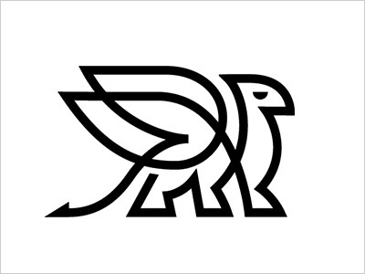 2018年10個最新標志logo設計趨勢-連續線條藝術標志設計logo設計
