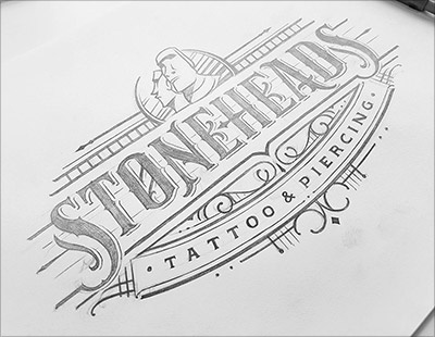 2018年10個最新標志logo設計趨勢-復雜的手繪字母標志logo設計