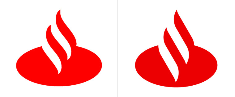 煽動火焰，Santande桑坦德銀行新logo設計