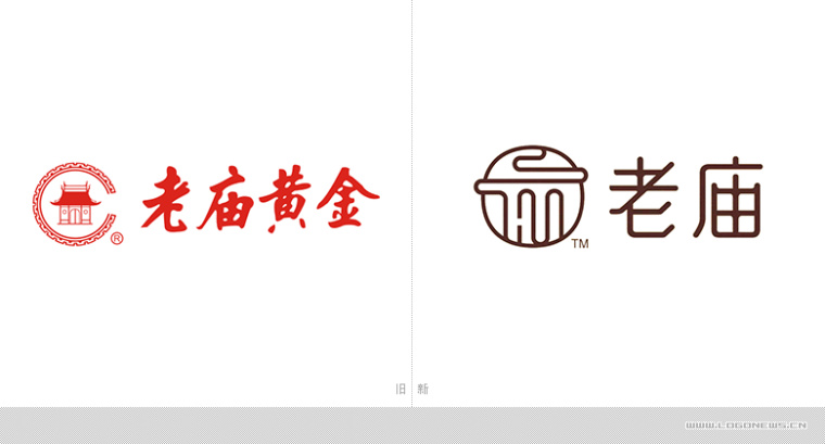 老廟黃金首飾新logo設(shè)計(jì)，外圓內(nèi)方的中式韻味logo設(shè)計(jì)