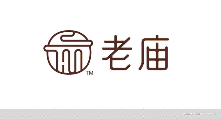 老廟黃金首飾新logo設(shè)計(jì)，外圓內(nèi)方的中式韻味logo設(shè)計(jì)