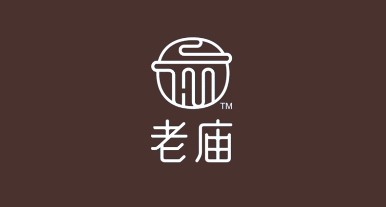老廟黃金首飾新logo設(shè)計(jì)，外圓內(nèi)方的中式韻味logo設(shè)計(jì)