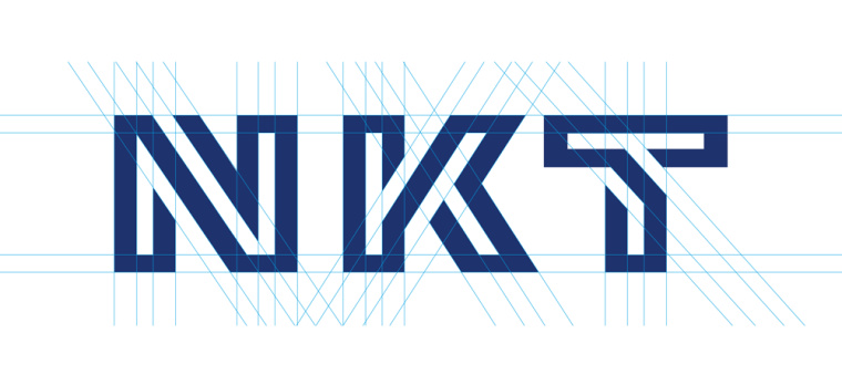 NKT 電線電纜企業標志設計,線條連接工業設計風格 NKT 電線電纜企業標志設計,線條連接工業設計風格