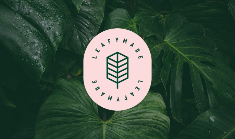 Leafymade有機農業公司“一片樹葉”創意logo設計，源自自然美麗的設計