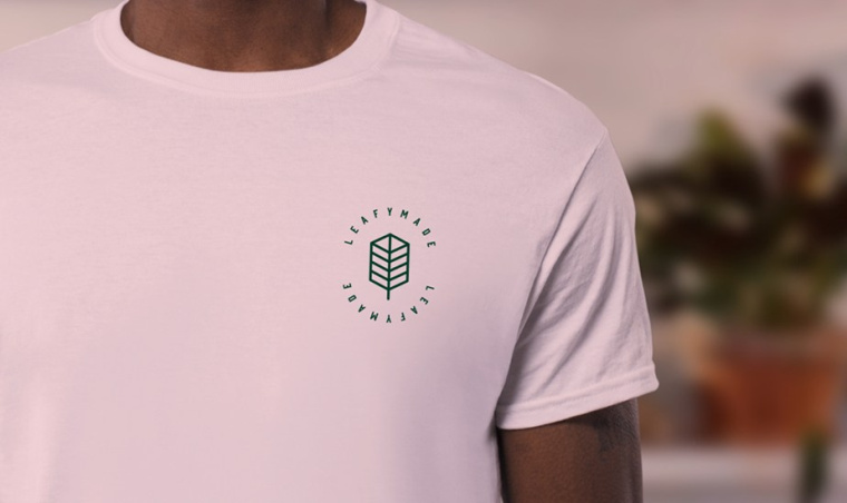 Leafymade有機農業公司“一片樹葉”創意logo設計，源自自然美麗的設計