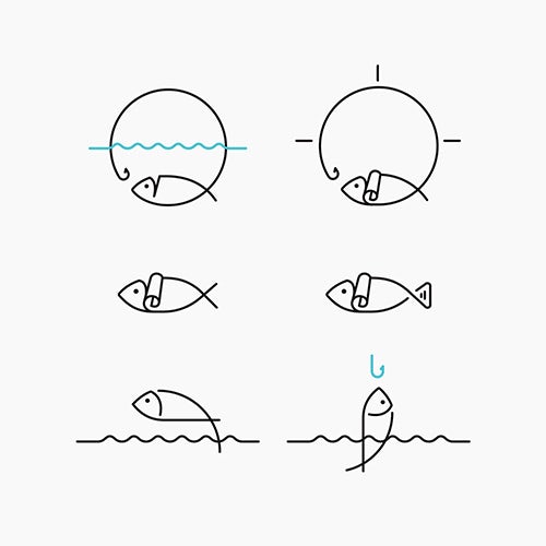 魚俱樂部餐廳動態logo設計-上海尚略logo設計公司欣賞