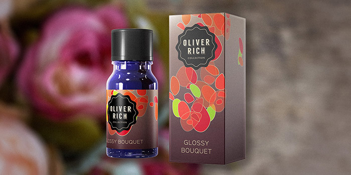 Oliver Rich 香薰精油油包裝設(shè)計(jì)，漂浮在空氣的抽象花瓣插畫設(shè)計(jì)