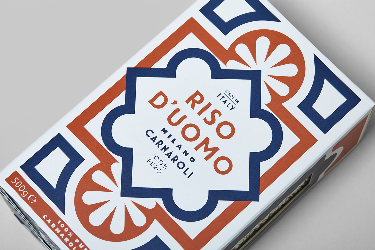 Riso D’uomo 大米包裝設(shè)計(jì)，華麗大理石地磚圖案靈感