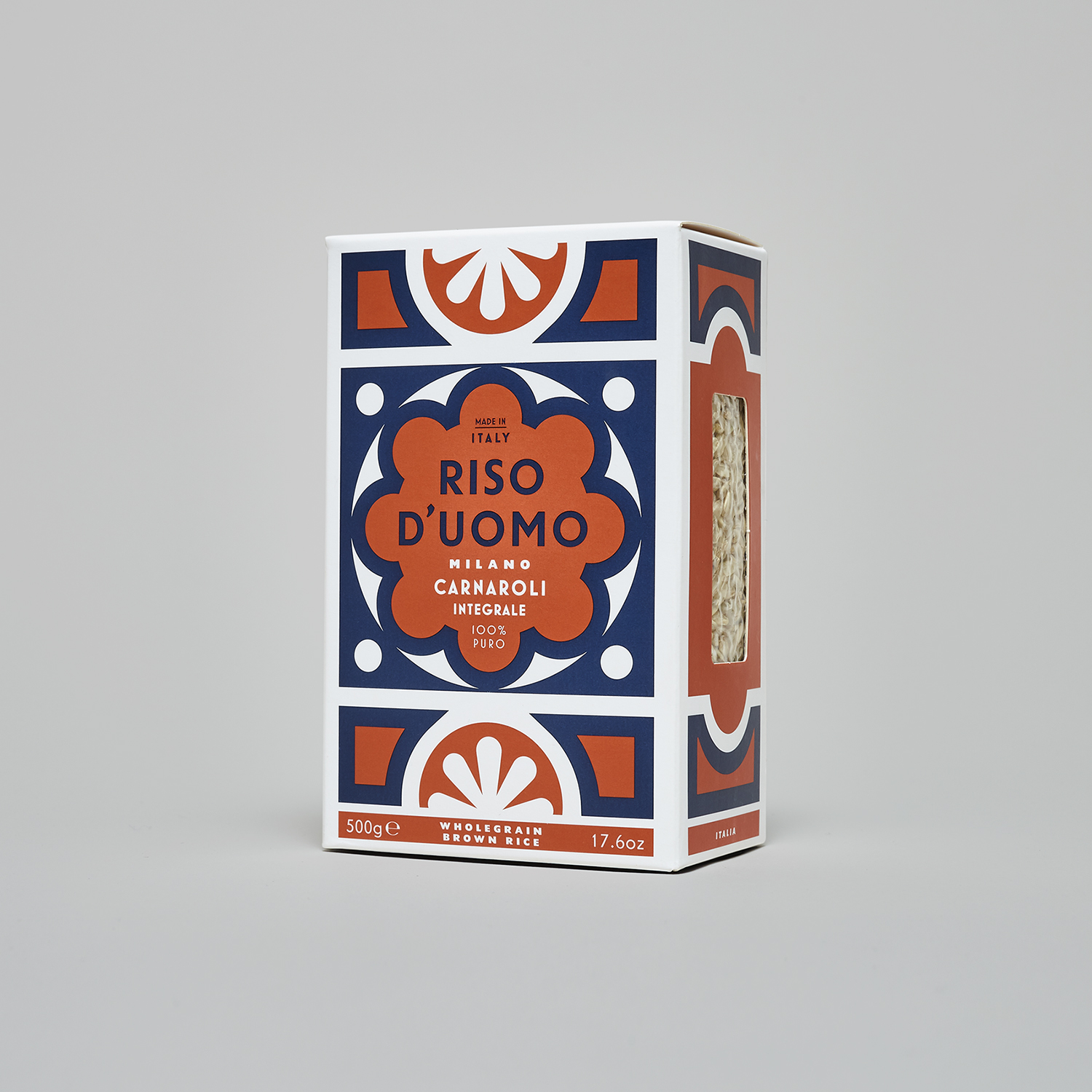 Riso D’uomo 大米包裝設(shè)計(jì)，華麗大理石地磚圖案靈感